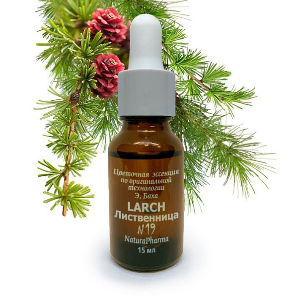 органикМИРЪ - Цветочная эссенция Баха №19 Larch Лиственница Цветок уверенности в себе, 15 мл