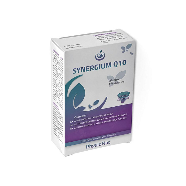 PhysioNat - Synergium Q10 - здоровье сердца, нервной системы, коэнзим Q10, микроэлементы, 30 капсул