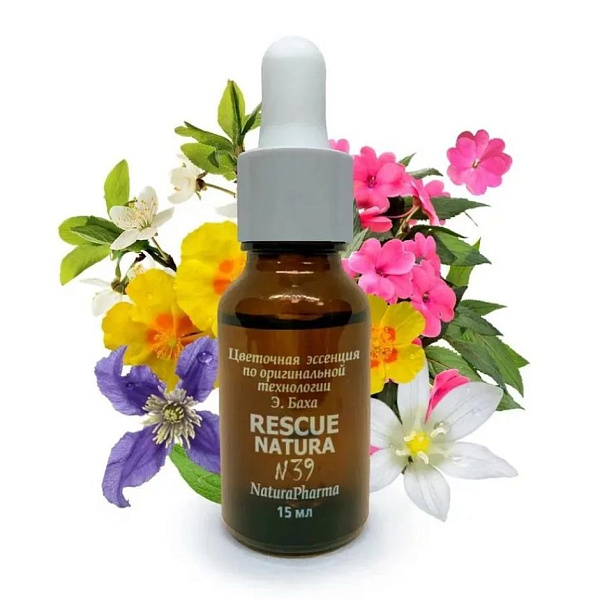 органикМИРЪ - Цветочная эссенция Баха №39 Rescue Natura Скоропомощный комплекс в экстренных психологических ситуациях, 15 мл